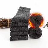 Brookmonts Unisex Thick Winter Socks – 5-Pair Warm Knitted Crew Socks