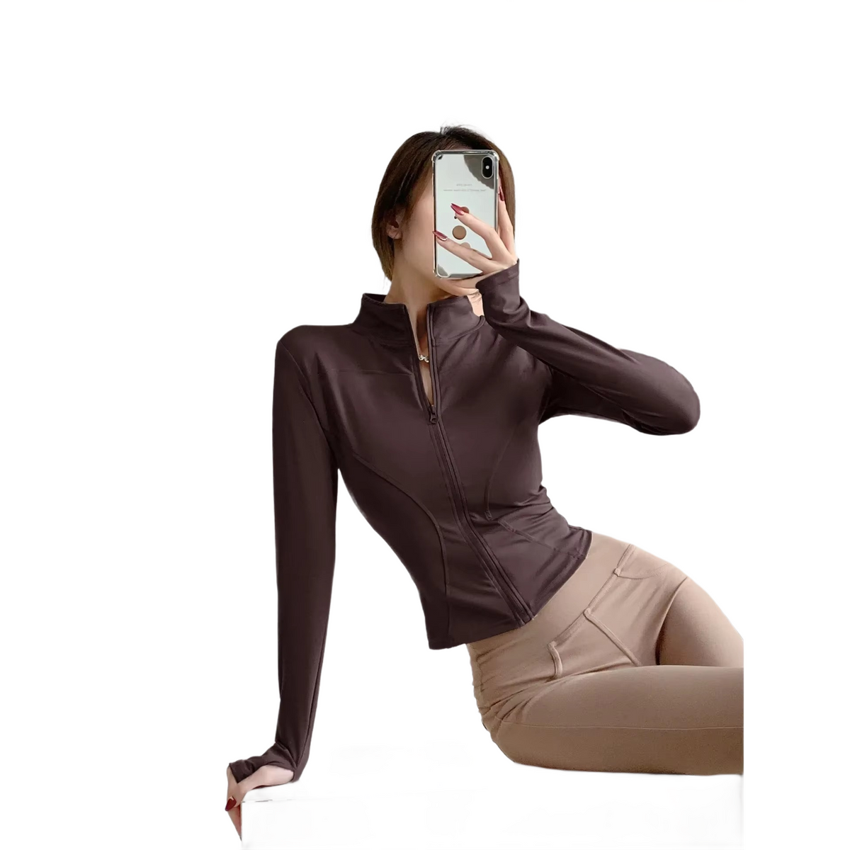 Brookmonts Women's Sports Jacket – Slim Fit Long Sleeve Zip-Up Top