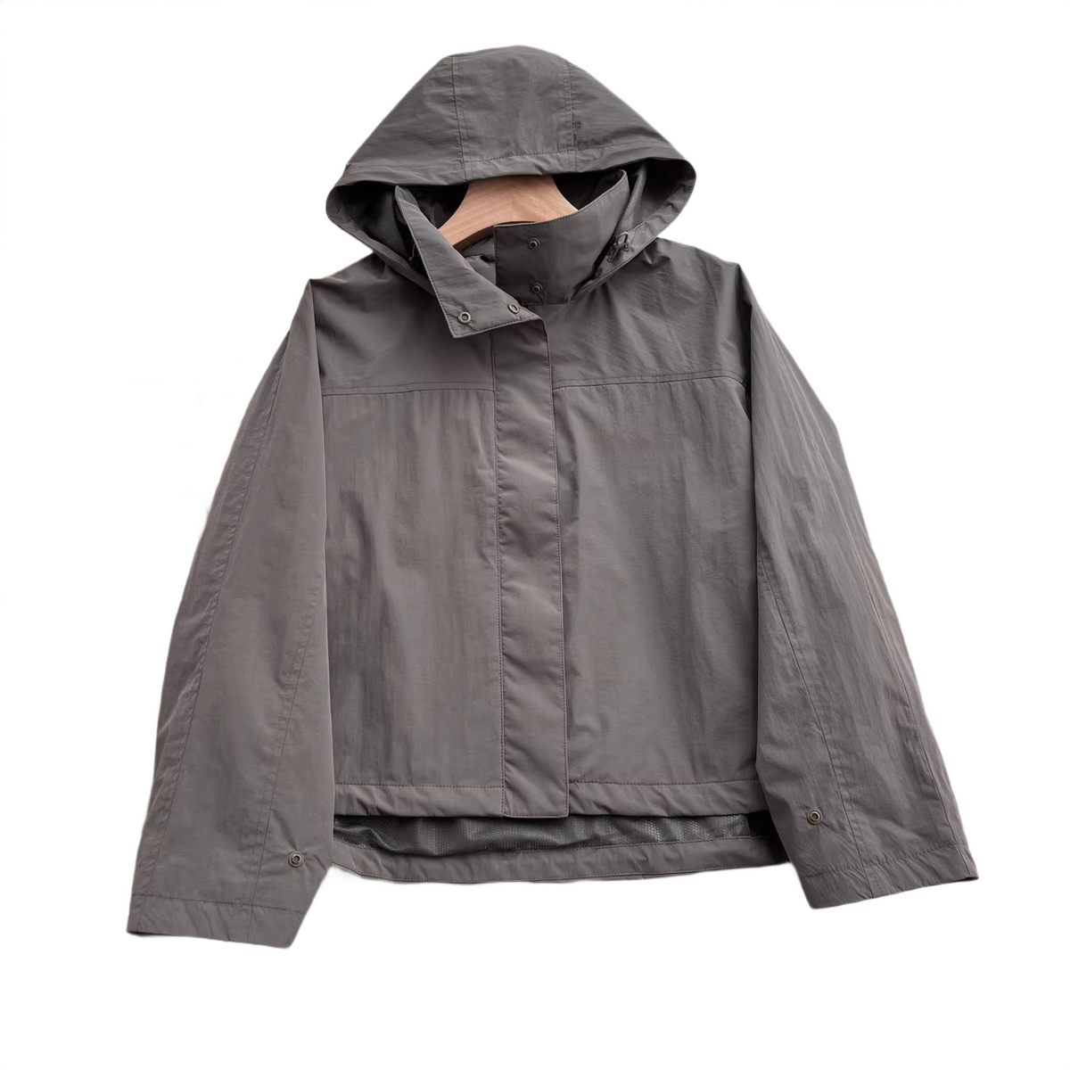 Brookmonts Women's Windproof Jacket – Lightweight Hooded Stand Collar Coat