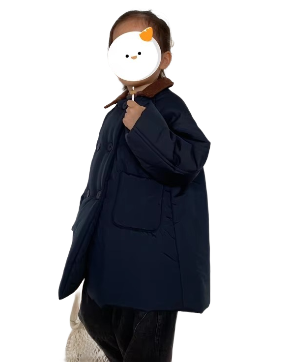 Brookmonts Kids’ Long Padded Winter Coat – Cotton-Filled Corduroy Jacket