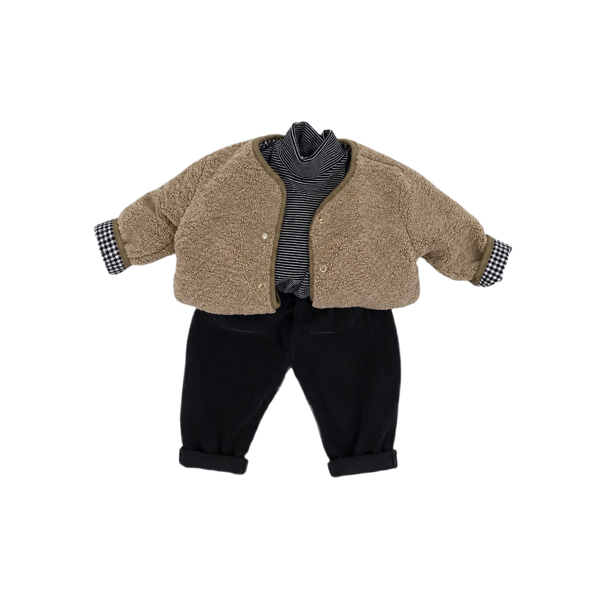 Brookmonts Kids’ Reversible Plaid Jacket – Warm Corduroy Winter Coat