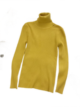 Brookmonts Women’s Ribbed Turtleneck Sweater – Slim Fit Long Sleeve