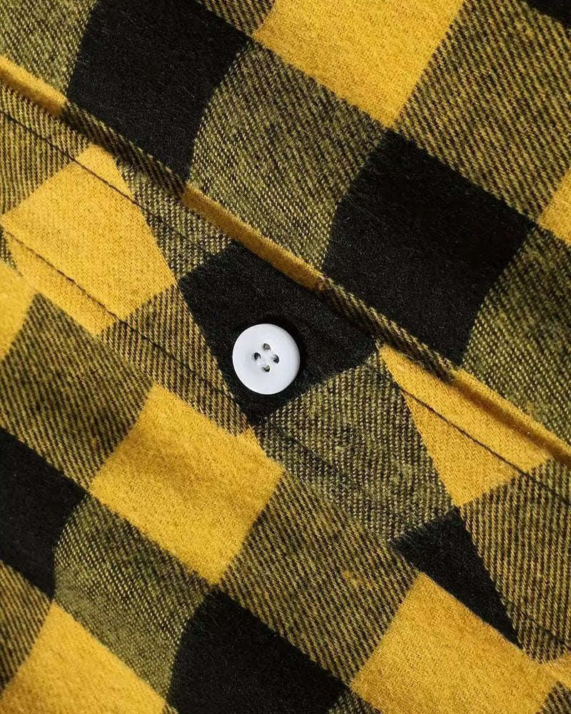 Brookmonts Men’s Flannel Shirt – Brushed Plaid Long Sleeve Relaxed Fit