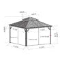 12 Ft. W x 12 Ft. D Aluminum Patio Gazebo