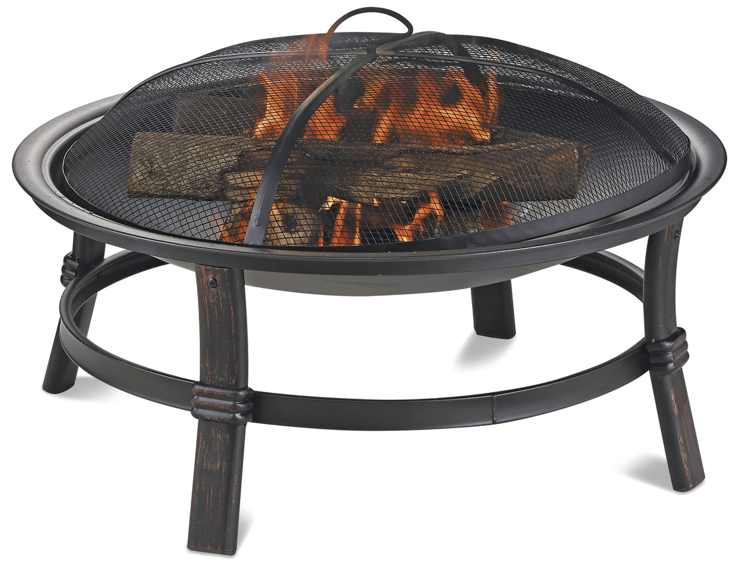 MR. BAR-B-Q 29 IN BRUSHED COPPER WOOD BURNING OUTDOOR FIREBOWL
