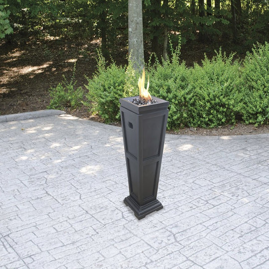 MR. BAR-B-Q LP Gas Outdoor Fire Column, 28x11 in. Slate Finish