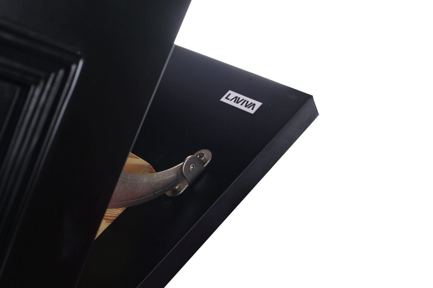 Laviva - Luna 30" Espresso Bathroom Vanity with Matte Black VIVA Stone Solid Surface Countertop