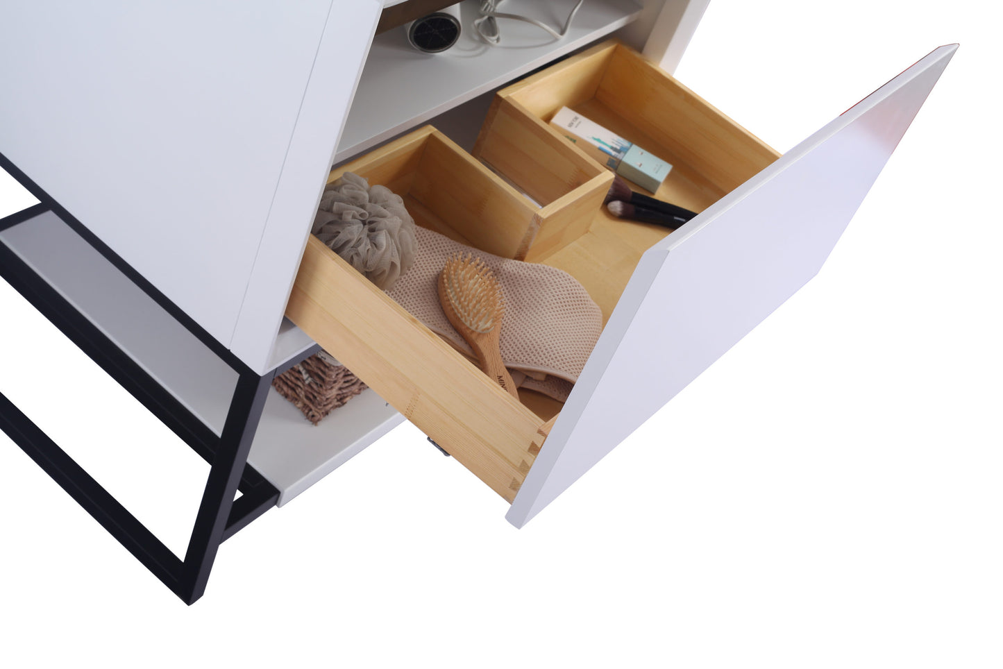 Laviva - Alto 30" White Bathroom Vanity with Matte White VIVA Stone Solid Surface Countertop