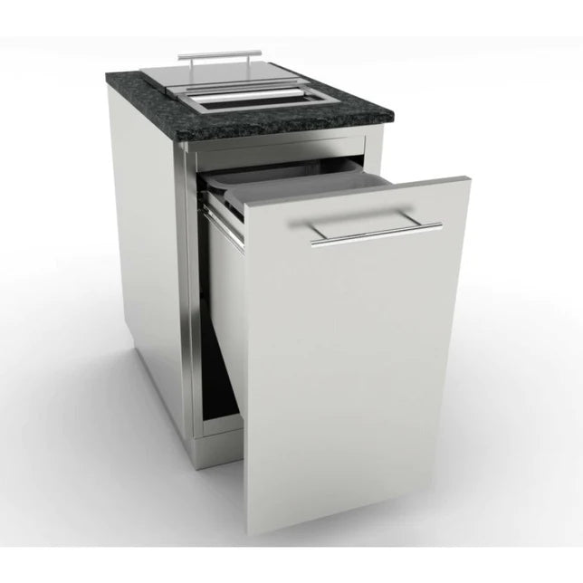 SUNSTONE 18" Trash Drawer Cabinet with Two Top Loading Bins