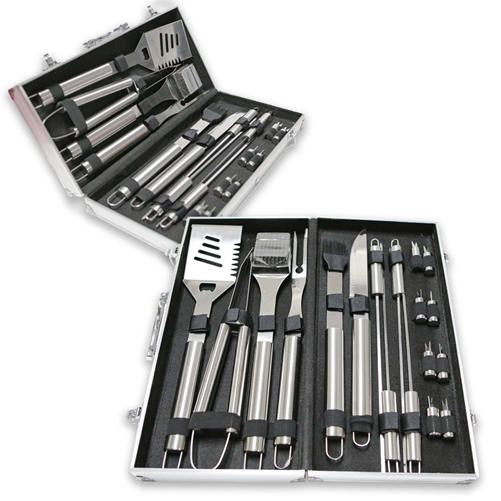 Cal Flame - BBQ Tool Set, 18 pc set w/ Aluminum case