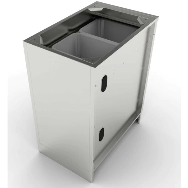 SUNSTONE 18" Trash Drawer Cabinet with Two Top Loading Bins