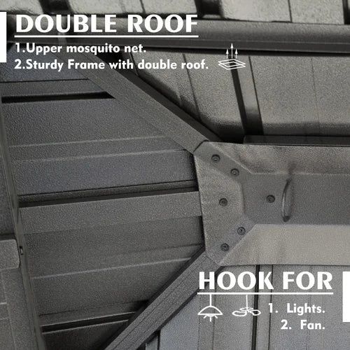 Annelyse 12 Ft. W x 10 Ft. D Aluminum Patio Gazebo (Gray)