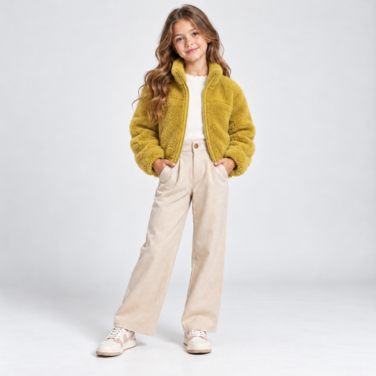 Brookmonts Kids’ Fleece Winter Jacket – Warm Turtleneck Zip-Up Coat