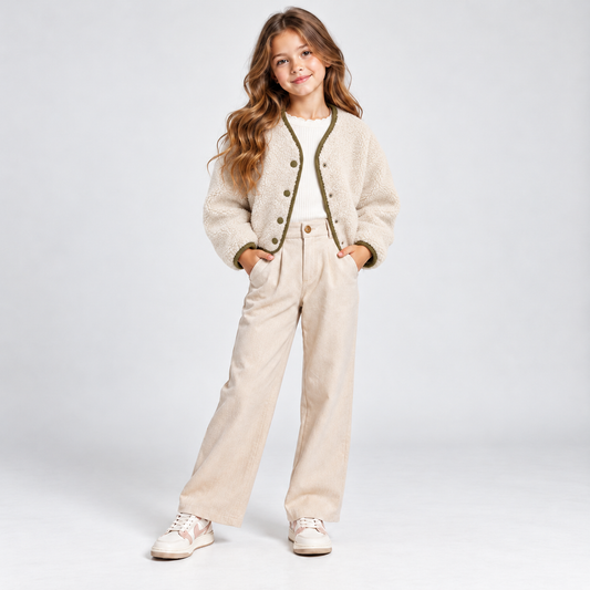 Brookmonts Kids’ Reversible Plaid Jacket – Warm Corduroy Winter Coat