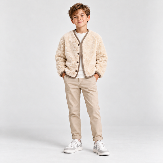 Brookmonts Kids’ Reversible Plaid Jacket – Warm Oversized Winter Coat