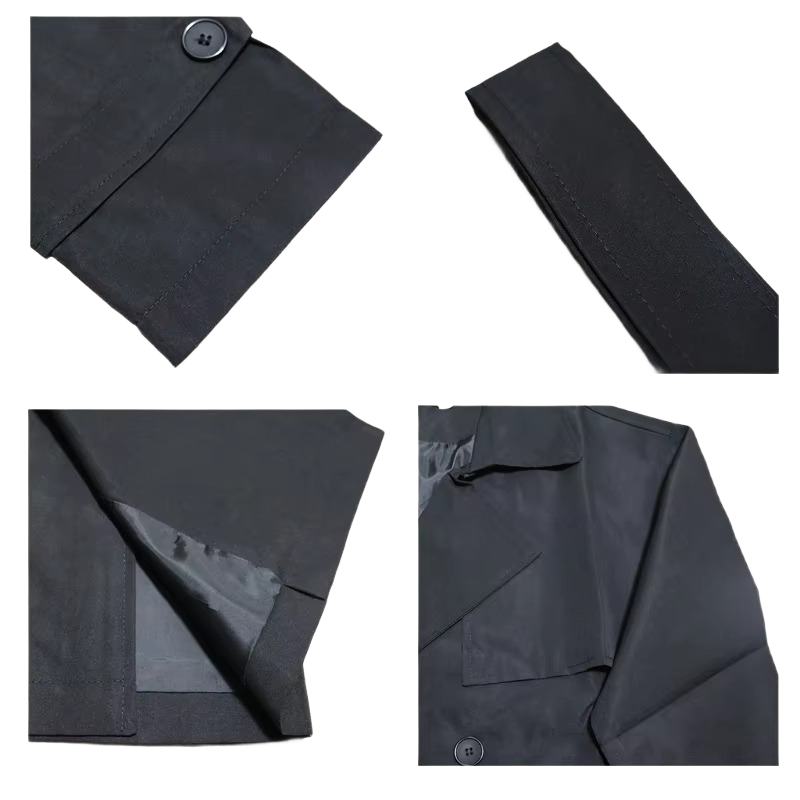 Brookmonts Men’s Korean Trench Coat – Long Double-Breasted Windbreaker