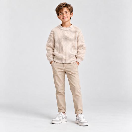 Brookmonts Unisex Baby Cotton Sweater – Warm Long Sleeve Knit Pullover