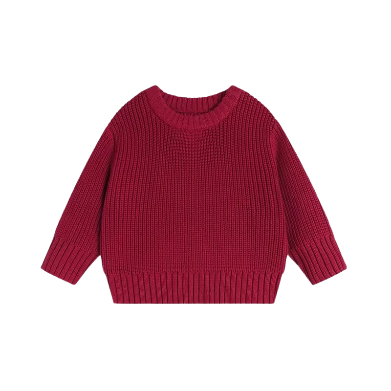 Brookmonts Unisex Baby Cotton Sweater – Warm Long Sleeve Knit Pullover