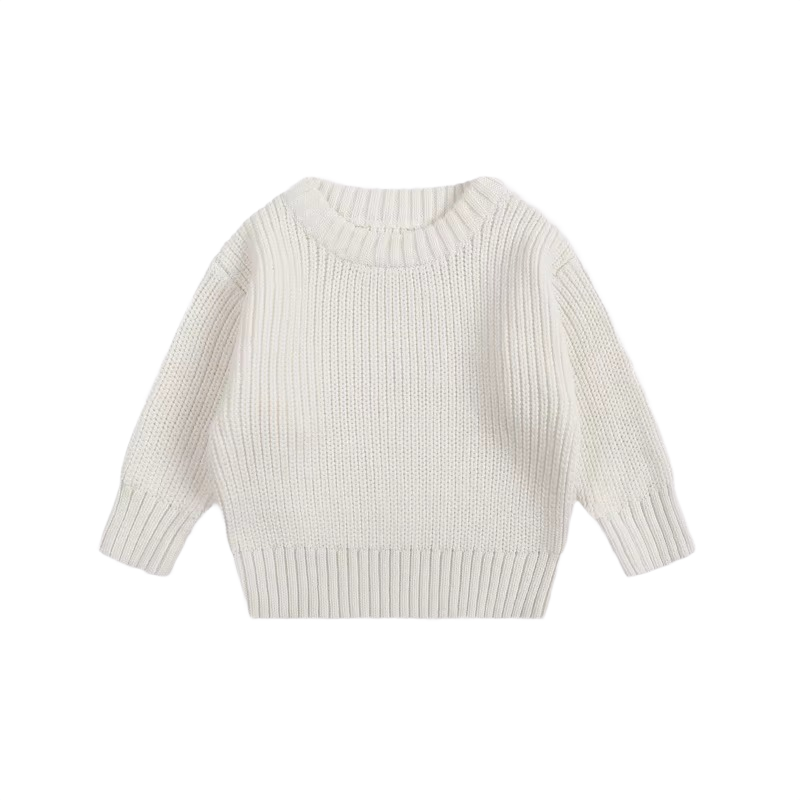 Brookmonts Unisex Baby Cotton Sweater – Warm Long Sleeve Knit Pullover