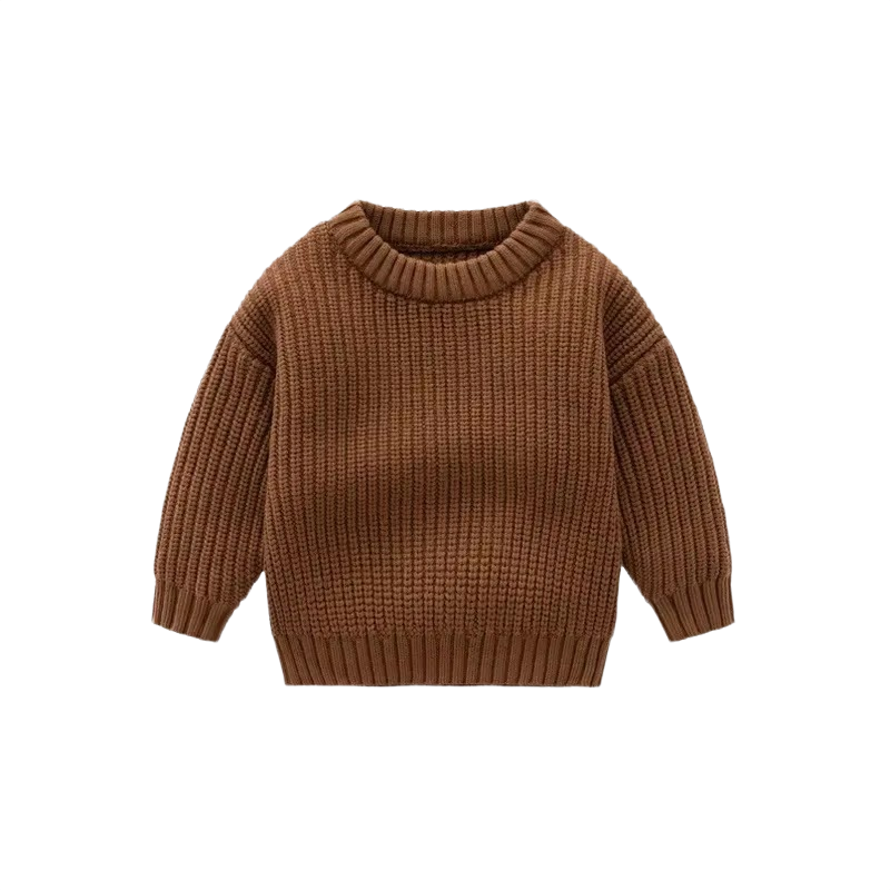 Brookmonts Unisex Baby Cotton Sweater – Warm Long Sleeve Knit Pullover
