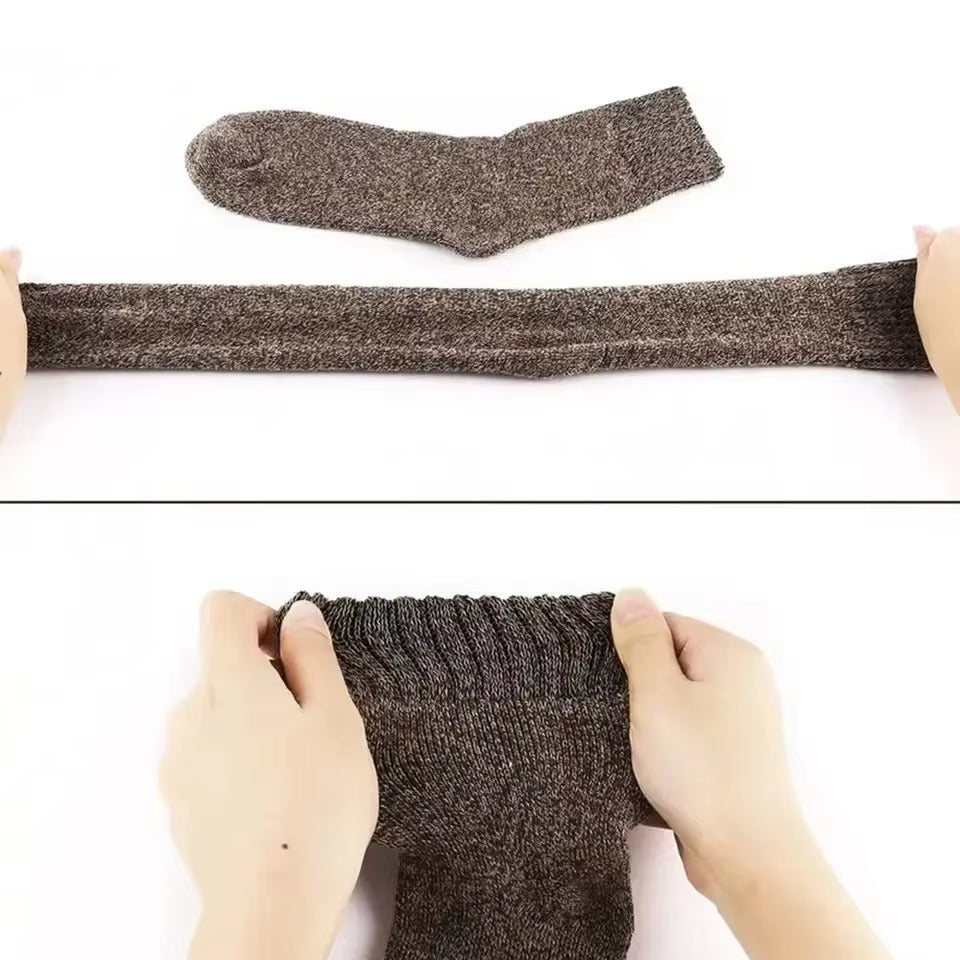 Brookmonts Unisex Thick Winter Socks – 5-Pair Warm Knitted Crew Socks