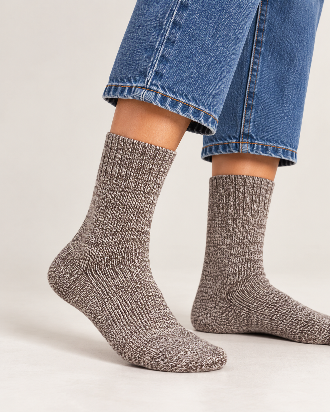Brookmonts Unisex Thick Winter Socks – 5-Pair Warm Knitted Crew Socks