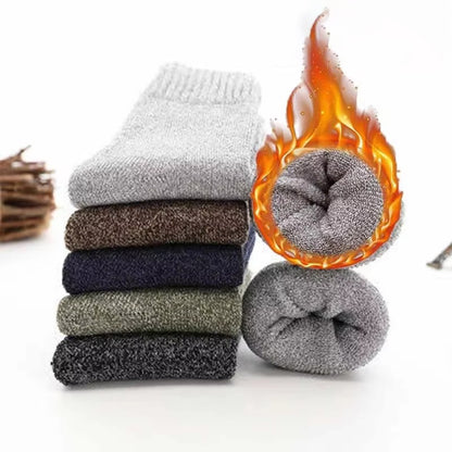 Brookmonts Unisex Thick Winter Socks – 5-Pair Warm Knitted Crew Socks