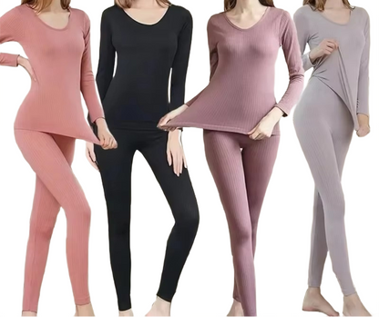 Brookmonts Women’s Cotton Thermal Underwear Set – Warm Winter Base Layer