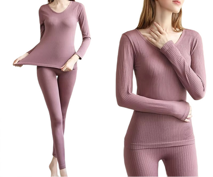 Brookmonts Women’s Cotton Thermal Underwear Set – Warm Winter Base Layer