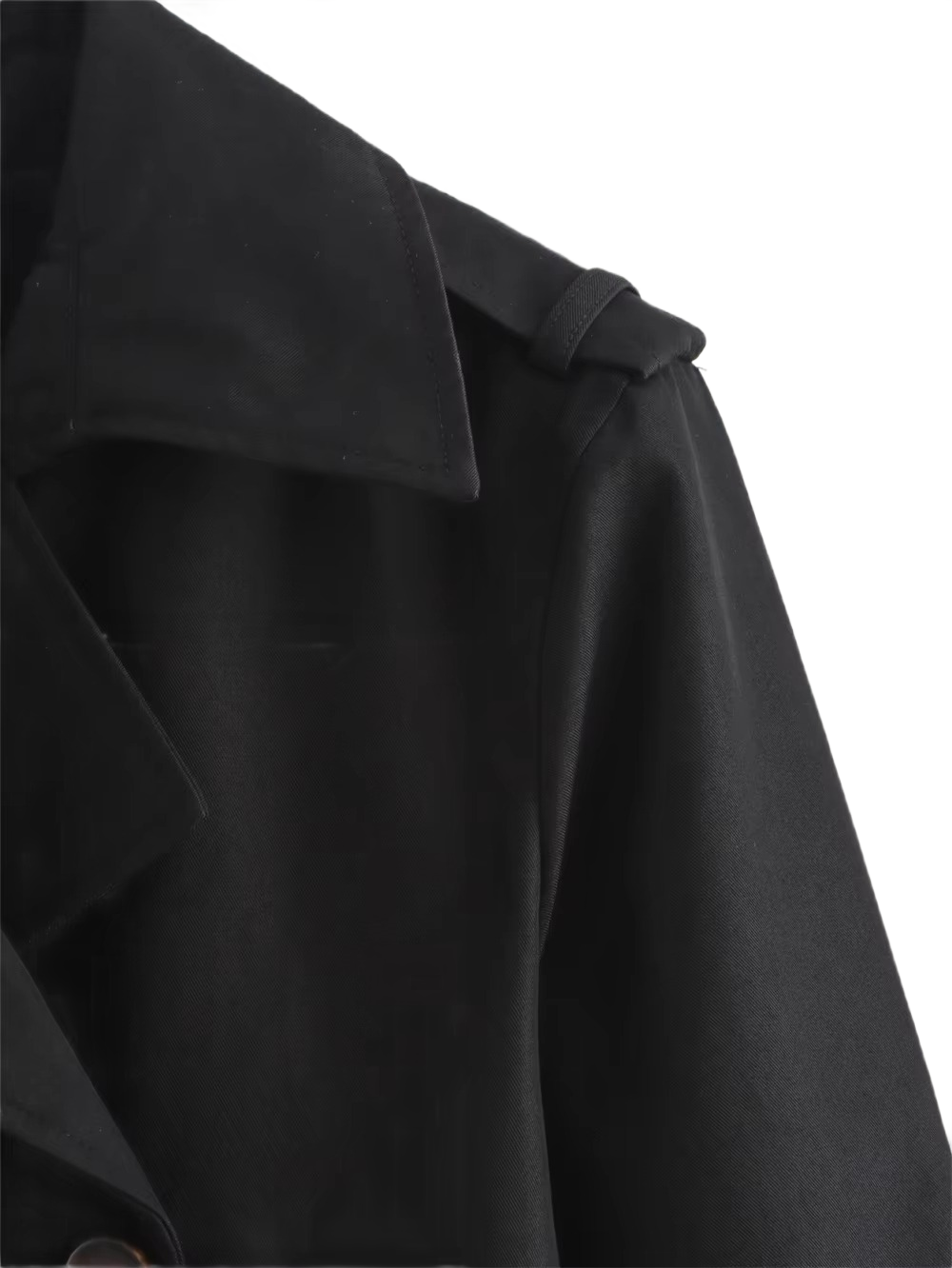 Brookmonts Women's Cropped Trench Jacket – Double-Breasted Vintage Coat