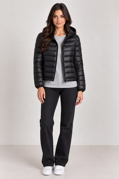 Brookmonts Women's Down Puffer Jacket – Lightweight Hooded Winter Coat