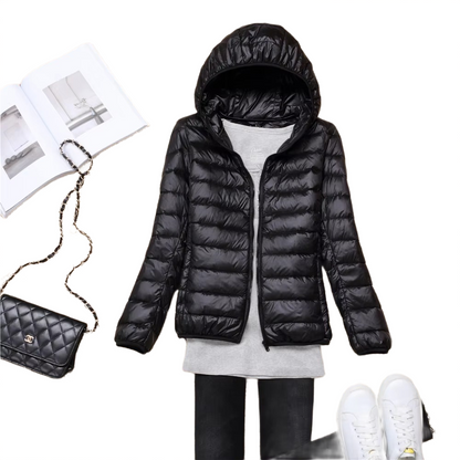 Brookmonts Women's Down Puffer Jacket – Lightweight Hooded Winter Coat