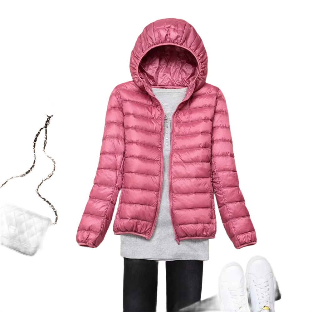 Brookmonts Women's Down Puffer Jacket – Lightweight Hooded Winter Coat