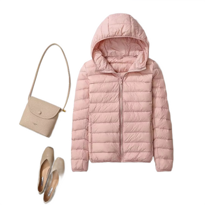Brookmonts Women's Down Puffer Jacket – Lightweight Hooded Winter Coat