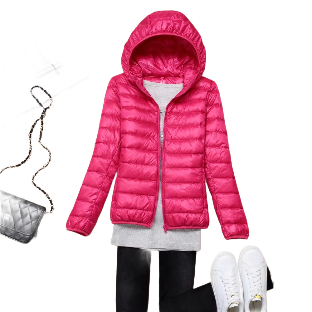 Brookmonts Women's Down Puffer Jacket – Lightweight Hooded Winter Coat