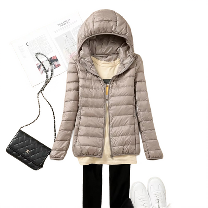 Brookmonts Women's Down Puffer Jacket – Lightweight Hooded Winter Coat