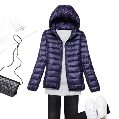 Brookmonts Women's Down Puffer Jacket – Lightweight Hooded Winter Coat
