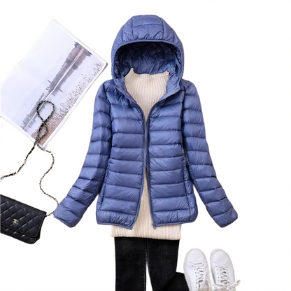Brookmonts Women's Down Puffer Jacket – Lightweight Hooded Winter Coat