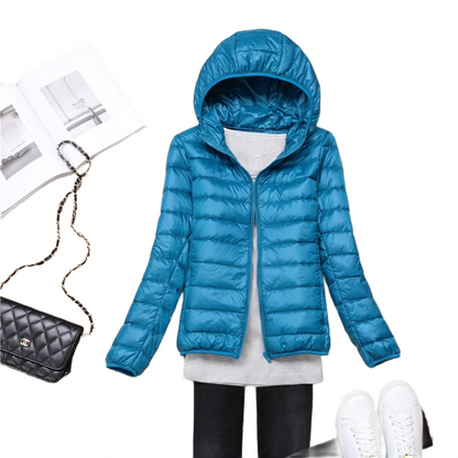 Brookmonts Women's Down Puffer Jacket – Lightweight Hooded Winter Coat