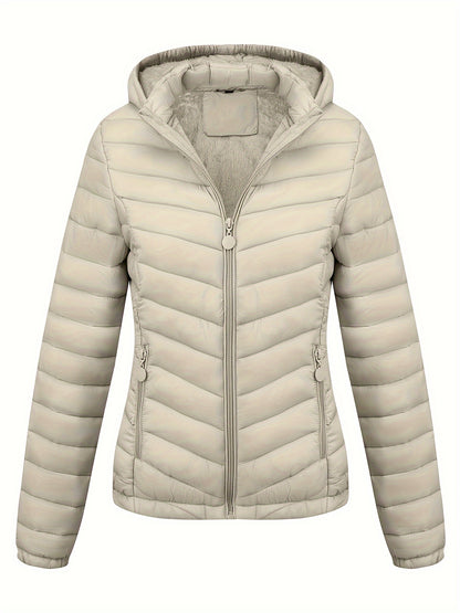 Brookmonts Women’s Hooded Puffer Jacket – Lightweight Quilted Winter Coat