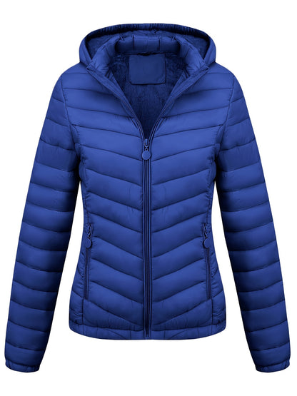 Brookmonts Women’s Hooded Puffer Jacket – Lightweight Quilted Winter Coat