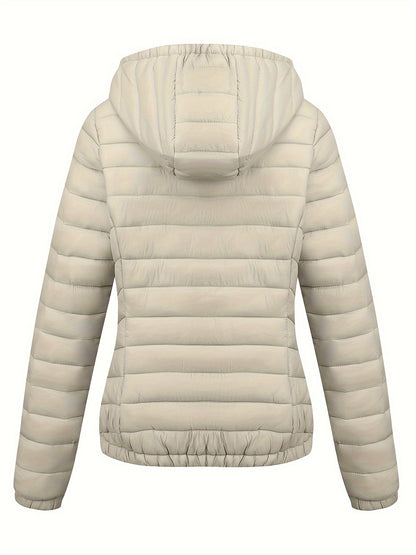 Brookmonts Women’s Hooded Puffer Jacket – Lightweight Quilted Winter Coat