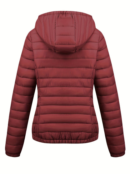 Brookmonts Women’s Hooded Puffer Jacket – Lightweight Quilted Winter Coat