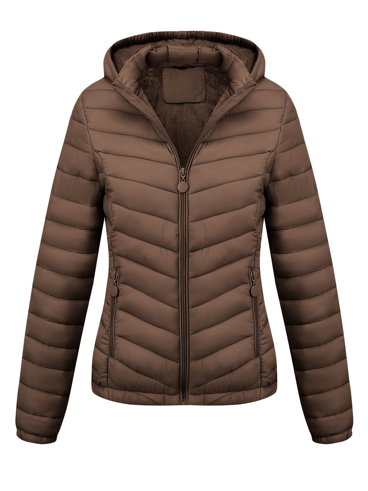 Brookmonts Women’s Hooded Puffer Jacket – Lightweight Quilted Winter Coat