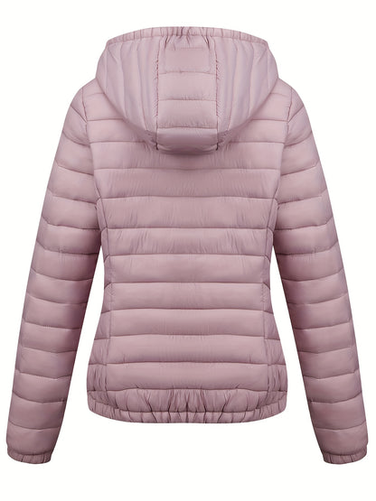 Brookmonts Women’s Hooded Puffer Jacket – Lightweight Quilted Winter Coat