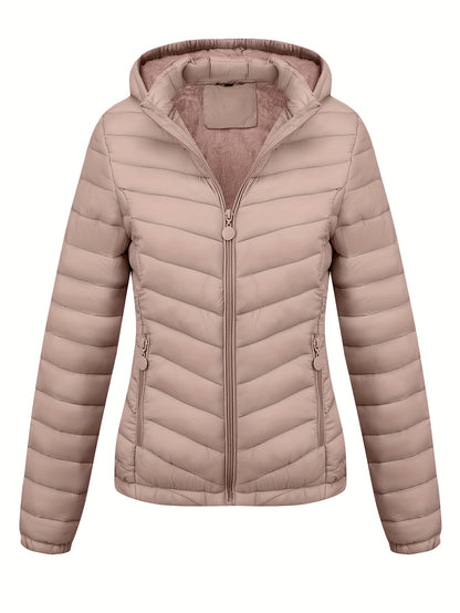 Brookmonts Women’s Hooded Puffer Jacket – Lightweight Quilted Winter Coat