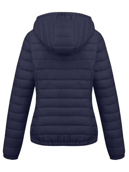 Brookmonts Women’s Hooded Puffer Jacket – Lightweight Quilted Winter Coat