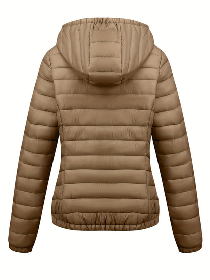 Brookmonts Women’s Hooded Puffer Jacket – Lightweight Quilted Winter Coat