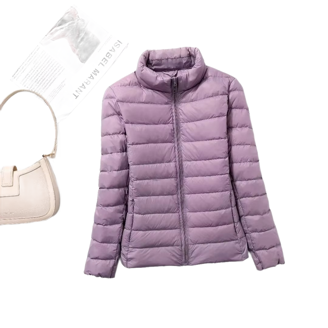 Brookmonts Women’s Lightweight Down Puffer Jacket – Slim Fit Zip-Up Coat
