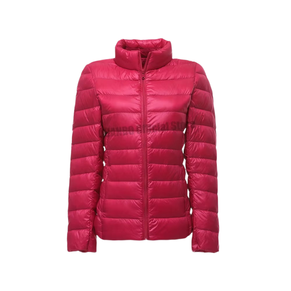 Brookmonts Women’s Lightweight Down Puffer Jacket – Slim Fit Zip-Up Coat